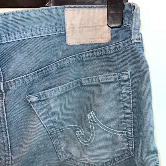 AG Adriano Goldschmied - Mens 34 Protege Straight Cut-Off Shorts - Blue Corduroy - Picture 6 of 8